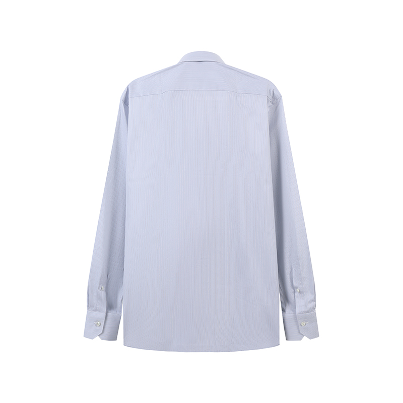 Lookbook Zegna SS24 條紋單排扣休閒長袖襯衫男 淺藍灰 60122-6A69MS-0BA