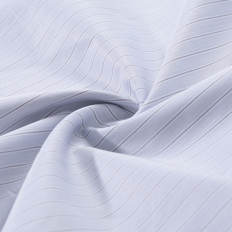 Cheap Zegna SS24 條紋單排扣休閒長袖襯衫男 淺藍灰 60122-6A69MS-0BA