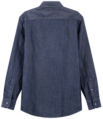 제냐 SS24 워시드 데님 블루 남성용 긴팔 캐주얼 셔츠. UDX12-A7SRF6-190 Lookbook 제냐 SS24 워시드 데님 블루 남성용 긴팔 캐주얼 셔츠. UDX12-A7SRF6-190