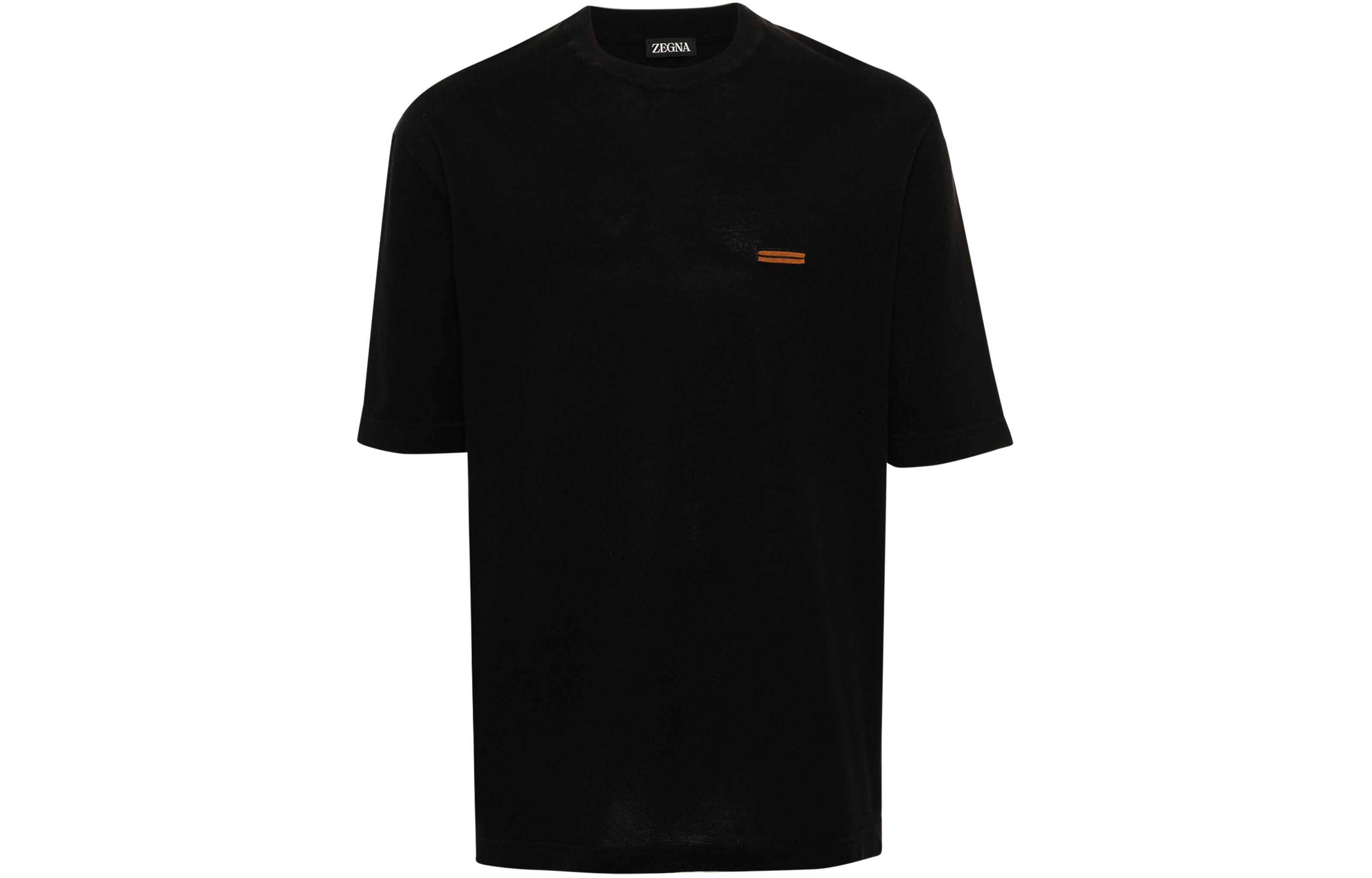 Order Zegna SSS24 素黑色圓領短袖休閒T恤 男士版 UDC9XA7-C10-K09