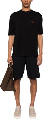 Zegna SSS24 素黑色圓領短袖休閒T恤 男士版 UDC9XA7-C10-K09 Lookbook Zegna SSS24 素黑色圓領短袖休閒T恤 男士版 UDC9XA7-C10-K09