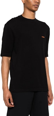 Zegna SSS24 素黑色圓領短袖休閒T恤 男士版 UDC9XA7-C10-K09 Purchase Zegna SSS24 素黑色圓領短袖休閒T恤 男士版 UDC9XA7-C10-K09