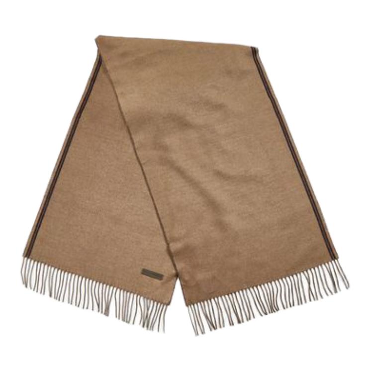 Zegna Two-Tone Silk Fringe Scarf Beige for Men. Z8L21SA824BGN2 圖 2