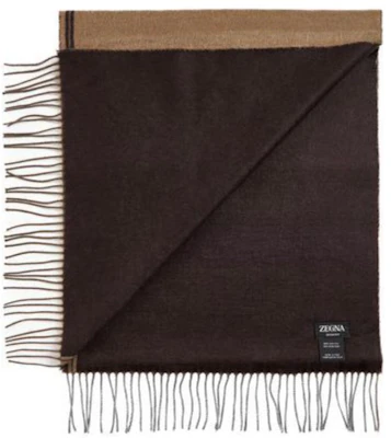 Bufanda de Seda Bicolor con Flecos Beige para Hombre Zegna. Z8L21SA824BGN2 Lookbook Bufanda de Seda Bicolor con Flecos Beige para Hombre Zegna. Z8L21SA824BGN2
