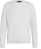 Zegna White Crewneck Pullover Long Sleeve Sweatshirt UWF91-110-N92 Zegna White Crewneck Pullover Long Sleeve Sweatshirt UWF91-110-N92