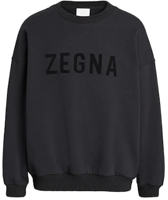 Zegna x Fear of God Black Crewneck Pullover Sweatshirt for Men FZJ803-FZ1004-K09 Buy Zegna x Fear of God Black Crewneck Pullover Sweatshirt for Men FZJ803-FZ1004-K09