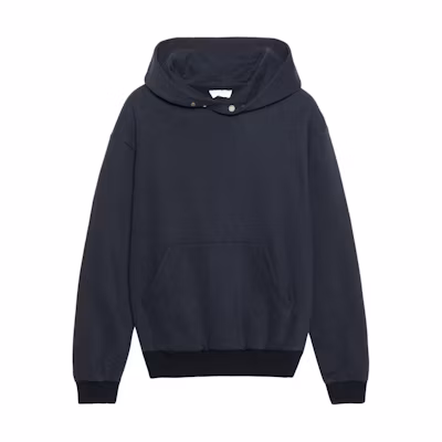 Zegna FOG Limited Edition Black Plain Hoodie for Men. FZJ804-FZ1001-K09