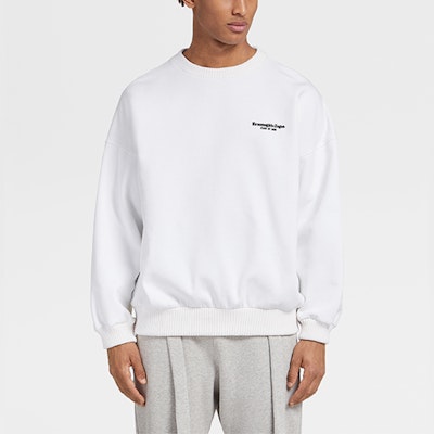 Zegna x Fear of God 男女同款棉質混紡圓領白色長袖上衣 FZJ803-FZ1003-N01 Lookbook Zegna x Fear of God 男女同款棉質混紡圓領白色長袖上衣 FZJ803-FZ1003-N01