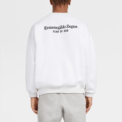 Zegna x Fear of God 男女同款棉質混紡圓領白色長袖上衣 FZJ803-FZ1003-N01 Shop Zegna x Fear of God 男女同款棉質混紡圓領白色長袖上衣 FZJ803-FZ1003-N01