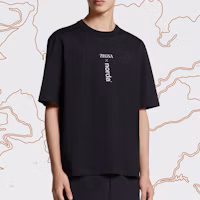 Purchase Zegna x Norda 聯名款男士黑色短袖印花T恤。 UB364A5-NOR71P-K09