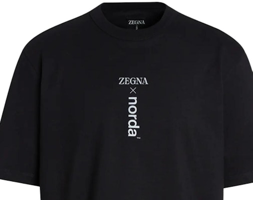 Zegna x Norda 聯名款男士黑色短袖印花T恤。 UB364A5-NOR71P-K09 Details for Zegna x Norda 聯名款男士黑色短袖印花T恤。 UB364A5-NOR71P-K09