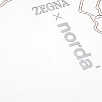 Sizing Zegna x Norda SS23 白色印花長袖運動衫。 UB522A5-NOR872-N01