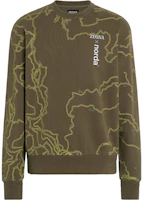 Zegna x NORDA SS23 Logo Print Olive Green Sweatshirt Men’s Long Sleeve UB522A5-NOR872-V08 Zegna x NORDA SS23 Logo Print Olive Green Sweatshirt Men’s Long Sleeve UB522A5-NOR872-V08
