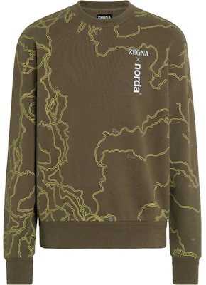 Zegna x NORDA SS23 Logo Print Olive Green Sweatshirt Men’s Long Sleeve UB522A5-NOR872-V08 Buy Zegna x NORDA SS23 Logo Print Olive Green Sweatshirt Men’s Long Sleeve UB522A5-NOR872-V08
