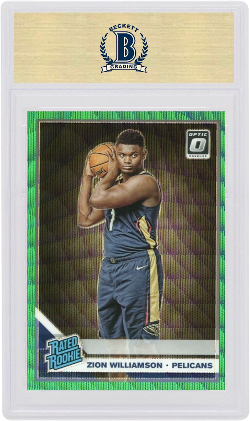 Order Zion Williamson 2019 Donruss Optic Rookie Fanatics Caja Set Ola Verde #158