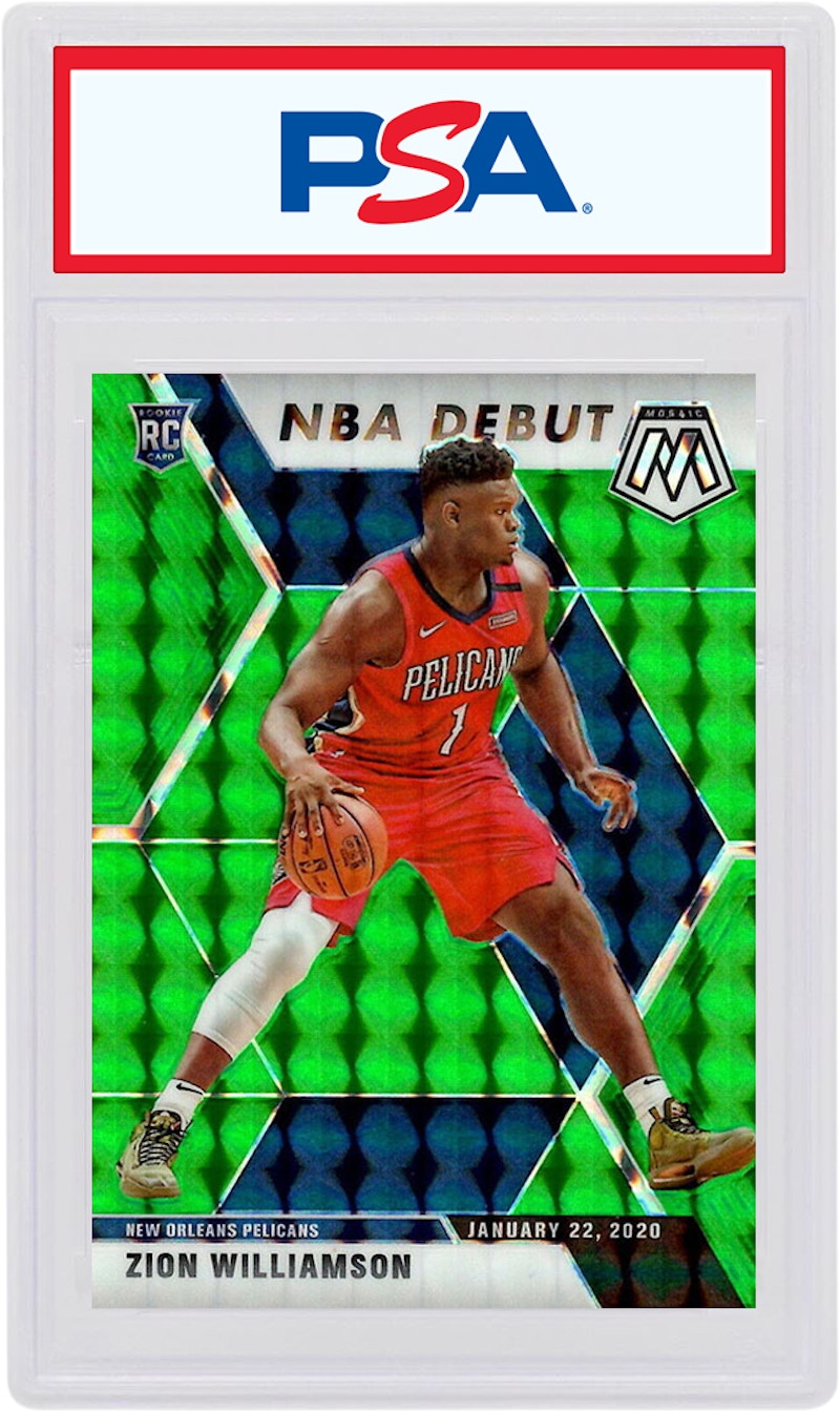 Buy Zion Williamson 2019 Panini Mosaic NBA Debut Rookie Verde #269