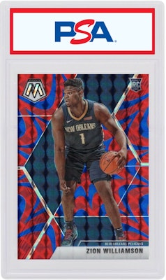 Zion Williamson 2019 Panini Mosaic Rookie Reactive Biru #209 Buy Zion Williamson 2019 Panini Mosaic Rookie Reactive Biru #209